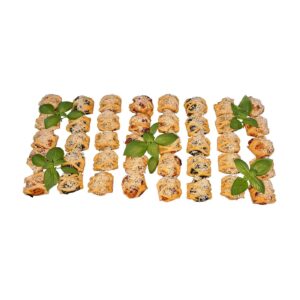 Blätterteigtaschen mediterran <br> [40 Stück / Platte] <br> [1 Stück = 1,61€]